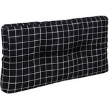  Jastuk za palete crni karirani 80 x 40 x 12 cm od tkanine | shoptok.hr
