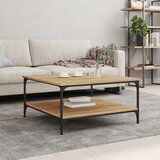 vidaXL Klubska mizica sonoma hrast 80x80x40 cm konstruiran les Cene