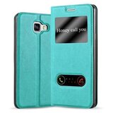 Cadorabo Samsung Galaxy A3 2016 v mint turquoise - Zaščitni ovitek z magnetnim zapiranjem, stoječo funkcijo in 2 okencema za gledanje, (20561279) | Shoptok.si