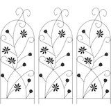  Vrtna Ograda 3 pcs Crna 112 x 40 cm Čelik | shoptok.hr