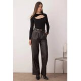 TRENDYOLMILLA ženska bluza Twoaw26Bz00126, Crna-Crna Cene