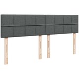 vidaXL Box spring postelja z vzmetnico temno siva 200x200 cm blago | Shoptok.si