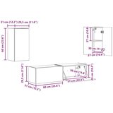  Komplet TV omaric 4 pcs Dimljeni oreh Konstruiran les, (5000132257) | Shoptok.si