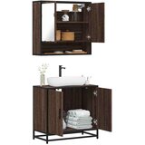 vidaXL 2-dijelni set kupaonskog namještaja boja smeđeg hrasta drveni | shoptok.hr