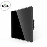 Wise wifi pametni prekidač 1 taster - stakleni crni panel | ePonuda.com