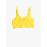 Koton Crop Top Straps Textured Tie Front Glossy | Shoptok.si