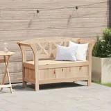 vidaXL Zunanje klopi Naravna Trd borov les 44,5 x 119 x 75,5 cm