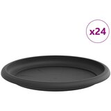  Kružni Pladanj za Cvijeće 24 pcs Crna Ø 19 x 2 cm Plastika | shoptok.hr
