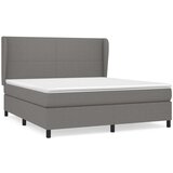  Box spring postelja z vzmetnico temno siva 180x200 cm blago, (20788903) | Shoptok.si