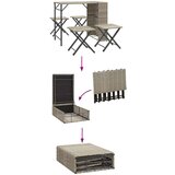 vidaXL 5-dijelni vrtni blagovaonski set sklopivi svijetlo | shoptok.hr