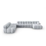 Micadoni Home Svijetlo plava baršunasta sofa 379 cm Bellis – | shoptok.hr