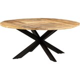  Blagovaonski stol okrugli 175 x 75 cm od grubog drva manga | shoptok.hr
