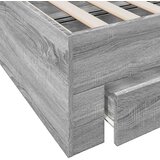vidaXL Okvir za krevet s ladicama boja sivog hrasta 120x190 cm drveni | shoptok.hr