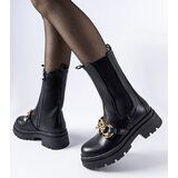 Gemre Black ankle boots with chain Thierry | shoptok.hr