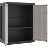 vidaXL Zunanja omara siva in črna 65x37x85 cm PP | Shoptok.si