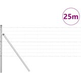  Vanjska Euro ograda za fiksiranje u tlo 25 x 0,6 m Srebrna | shoptok.hr
