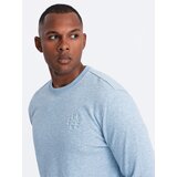 Ombre Men's mélange sweatshirt with embroidered logo - blue | Shoptok.si