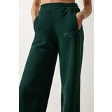  Women's Emerald Green Raised Straight Leg Thick Sweatpants | Eponuda.ba
