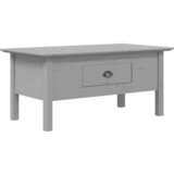 Maison Chic Klubska mizica - kavna mizica - Nizka mizica BODO siva 100x55x46 cm trdna borovina, (21755428) Cene