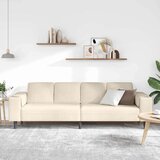  Tkaninska sofa s jastukom Krema 208 cm Baršunasta tkanina | shoptok.hr