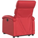  Naslanjač s funkcijo vstajanja rdeče umetno usnje | Shoptok.si