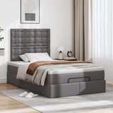  Otomanski okvir kreveta s madracem sivi 120x200cm umjetna koža | shoptok.hr