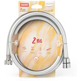 Tatay tuš crijevo Deluxe 2 m PVC/ABS srebrno | shoptok.hr