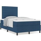 Box Spring Krevet s madracem Plava Mala Dvojna Tkanina | shoptok.hr