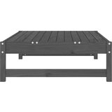  Vrtni stolček za noge siv 120x80 cm trdna borovina | Shoptok.si