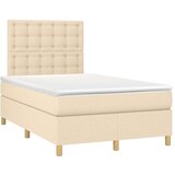  Krevet box spring s madracem LED krem 120 x 200 cm od tkanine | shoptok.hr