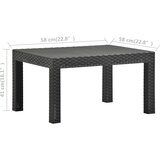  Vrtni stol antracit 58 x 58 x 41 cm PP ratan | Eponuda.com