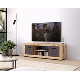 MID.YOU nizka omarica antracit, barve hrasta | Shoptok.si