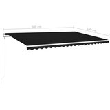  Automatska tenda sa senzorom za vjetar LED 500x350 cm antracit | shoptok.hr