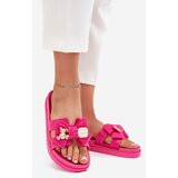 Boto Women's Slippers With Bow And Gold Brooch Fuchsia Lynara | shoptok.hr