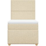  Krevet s oprugama i madracem krem 90 x 190 cm od tkanine | shoptok.hr