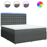 vidaXL Okvir kreveta s oprugama i madrac svjetlosivi 180x200cm tkanina | shoptok.hr