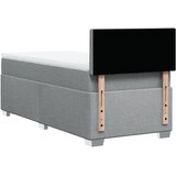  Krevet s oprugama i madracem svjetlosivi 100x200 cm od tkanine | shoptok.hr