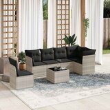  7-dijelni set vrtnih sofa svjetlosivi od poliratana | shoptok.hr