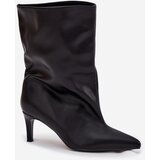 Boto Slip-on women's ankle boots with high heel black Solvienne | shoptok.hr