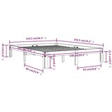  Okvir za krevet od masivne borovine bijeli 140 x 190 cm | shoptok.hr