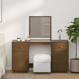  Set toaletnog stolića s ogledalom boja meda od masivne borovine | shoptok.hr