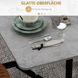  Blagovaonski stol za 4-6 osoba sklopivi stol s kotačima čelični okvir 52 5-120 x 80 x 73 cm siva | shoptok.hr