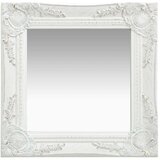 vidaXL Zidno ogledalo u baroknom stilu 40 x 40 cm bijelo Cijene
