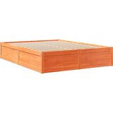 Krevet s madracem voštano smeđi 140x200 cm od masivne borovine | Eponuda.com