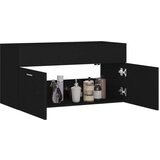 vidaXL Ormarić za umivaonik crni 90 x 38,5 x 46 cm od iverice | shoptok.hr