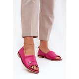Zazoo Leather Elegant Ballerinas With Open Toes | Shoptok.si