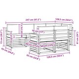  Set vanjskih sofa 7 pcs Bijela i antracit 247 x 128,5 x 73 cm | shoptok.hr