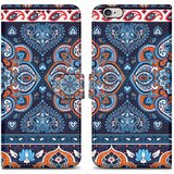 Cadorabo Ohišje, združljiv z Apple - Design Blue Mandala št. 1 - Zaščitni pokrov z magnetnim zapiranjem, funkcijo stojala in režo za kartico, (20591650) Cene
