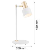  Argon 4256 - Stona lampa DORIA 1xE27/15W/230V bela/mesing | Eponuda.com