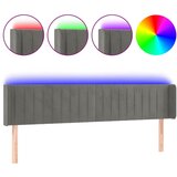 The Living Store led posteljno vzglavje temno sivo 163x16x78/88 cm žamet - led vzglavje, (21487921) | Shoptok.si